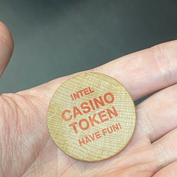 Vintage Intel Computer Coin Wooden Nickel Casino Coin Indian Head RARE! - Picture 4 of 6